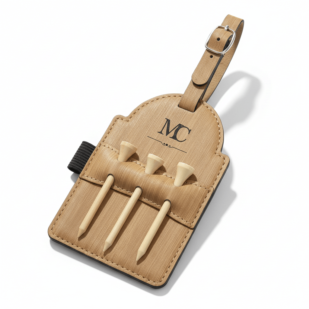Premium Personalised Leather Golf Bag Tag
