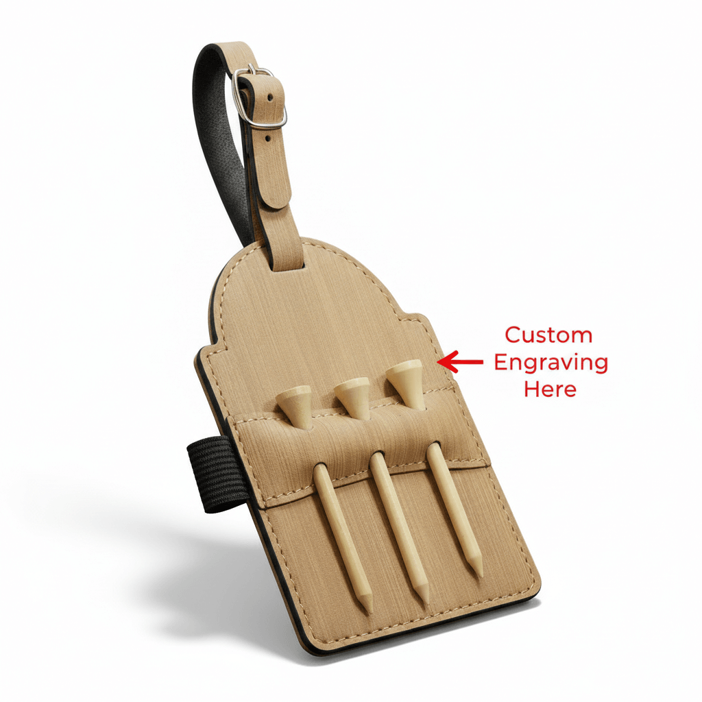 Premium Personalised Leather Golf Bag Tag